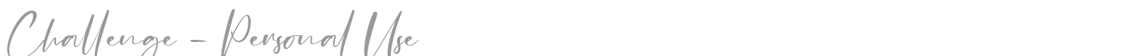Challenge font preview